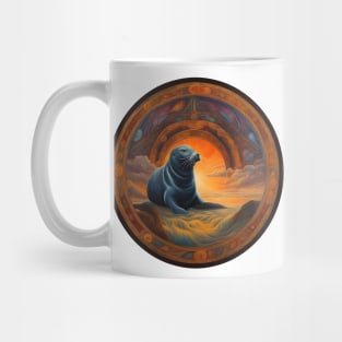 Dreaming Seal Sunset Mug